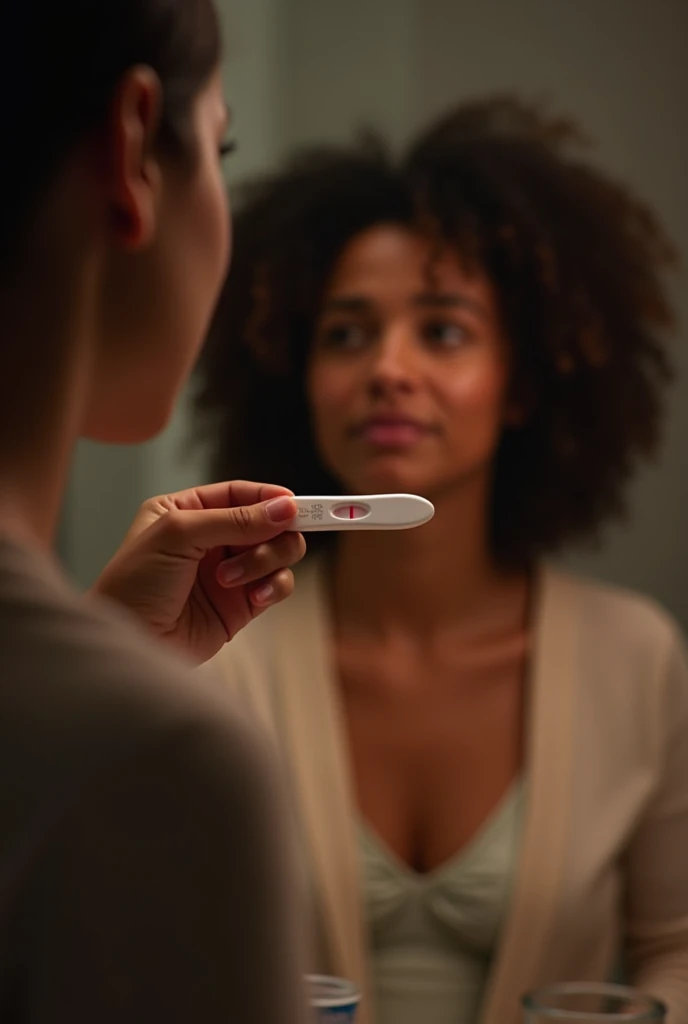 A positive pregnancy test alone and done at night