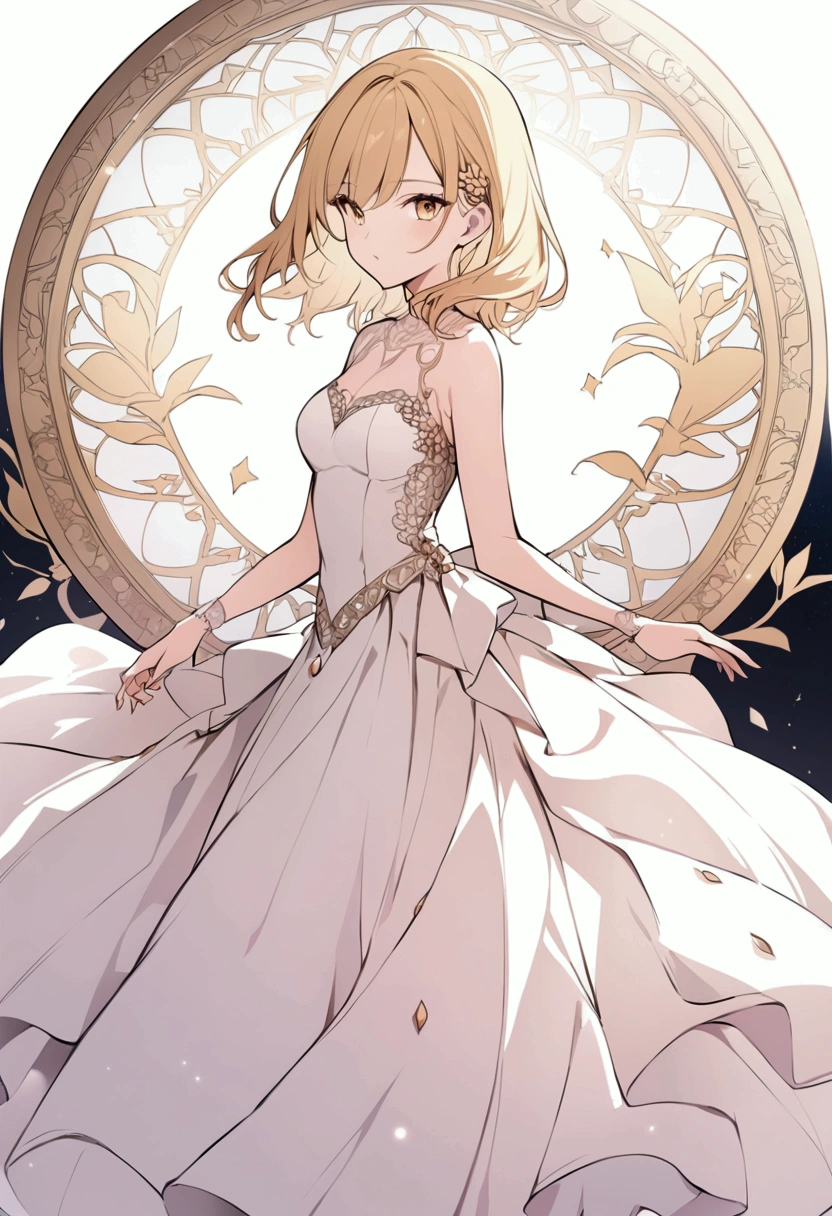 Blonde girl,An illustration