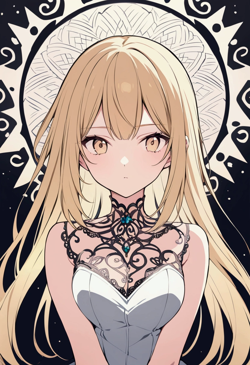 Blonde girl,An illustration