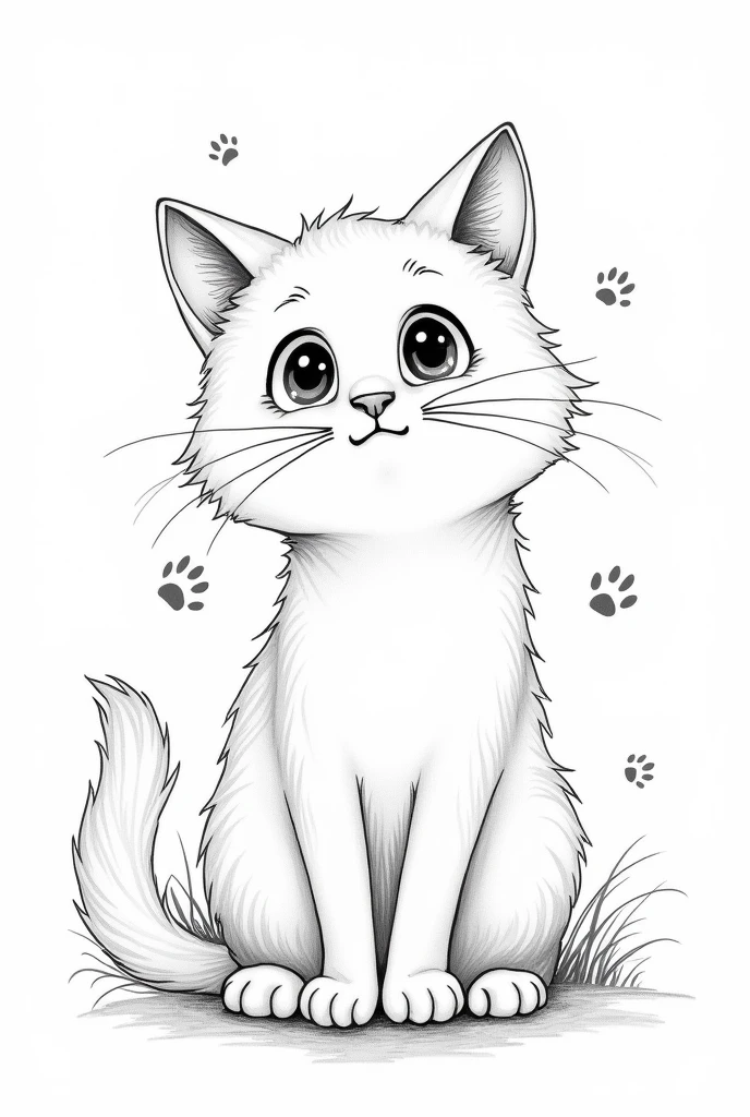 Cat coloring page