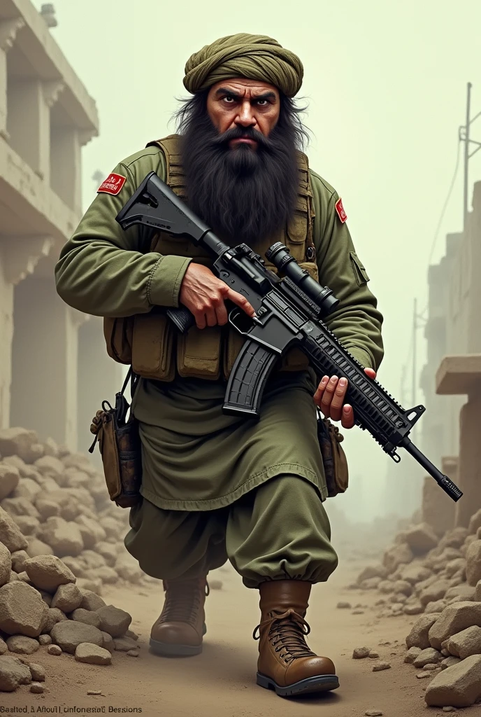 Caricature of a soldier