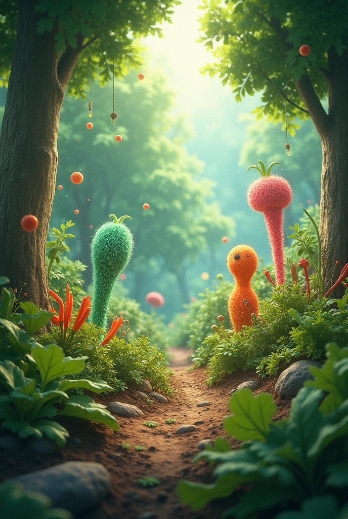 Protists, vegetable, began, Realistic trees