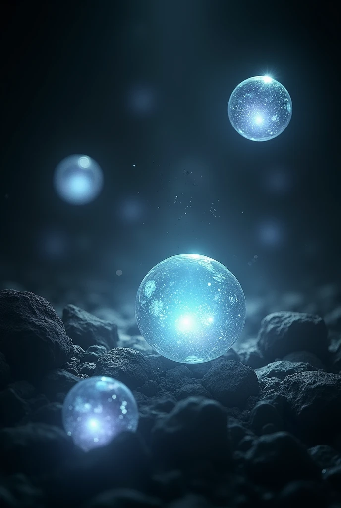 magic pearls with black background