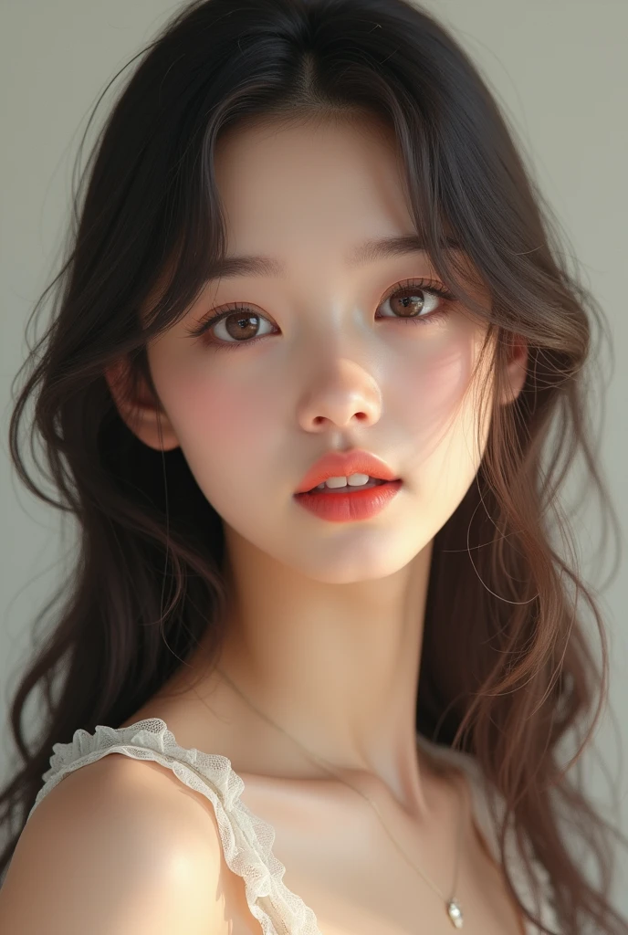 generates a realistic image of a girl with features similar to Nayeon from Twice
