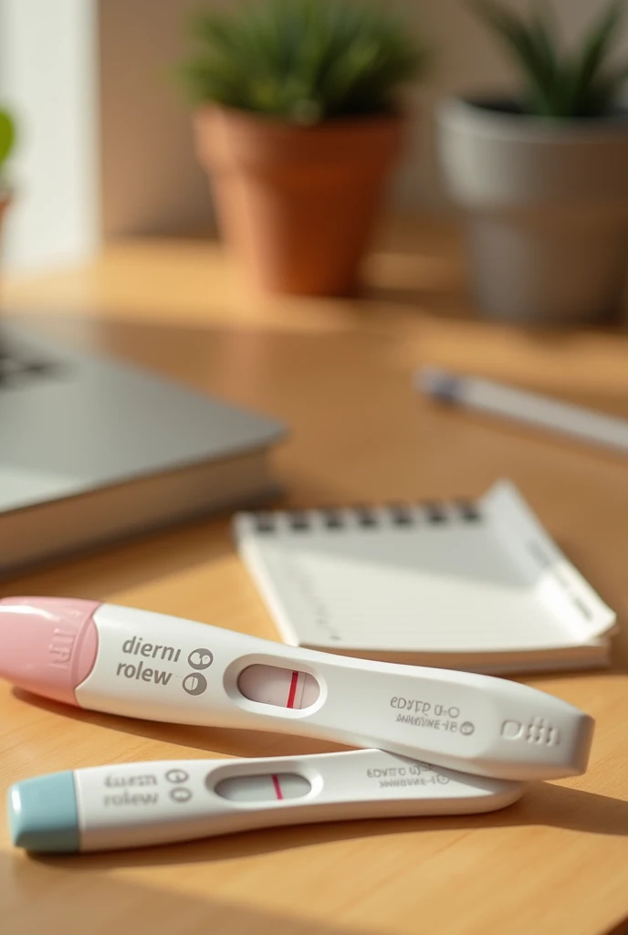 A positive pregnancy test on top of a table