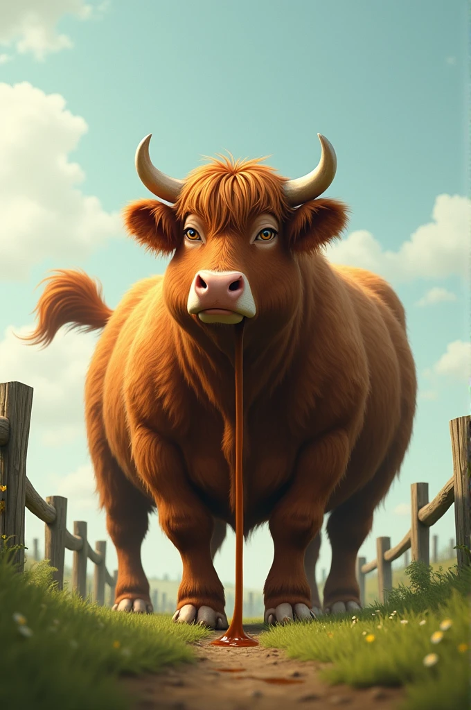 COW WITH BROWN URINE