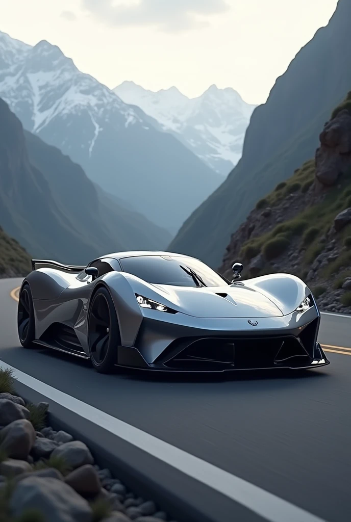 Design of a super sports car with features of a classic mixed with the modern that never existed