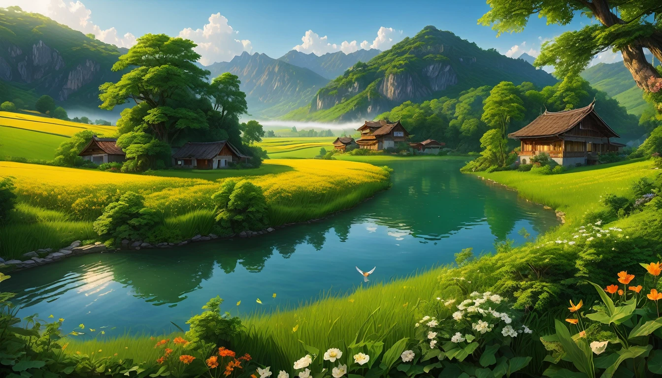 1girl, The View Outside the Window, (4k,8k,highres,:1.2),ultra-detailed,(realistic,photorealistic,photo-realistic:1.37),indoor view,window view,outside scene,outdoor scenery,breathtaking landscape,panoramic view,serene atmosphere,clear blue sky,rolling hills,green meadows,colorful flowers,trees swaying in the wind,sun shining brightly,golden sunlight streaming in through the window,glimmering lake in the distance,crystal-clear water,reflection of the sky on the water surface,lush forests,majestic mountains on the horizon,peaceful countryside,tranquil setting,quiet ambiance,gentle breeze rustling the leaves,morning mist over the fields,tiny birds chirping,soft rays of sunlight illuminating the room,nature's beauty at your doorstep,serenity of the outside world,boundless beauty right outside the window . masterpiece, best quality, very aesthetic, absurdres, aesthetic