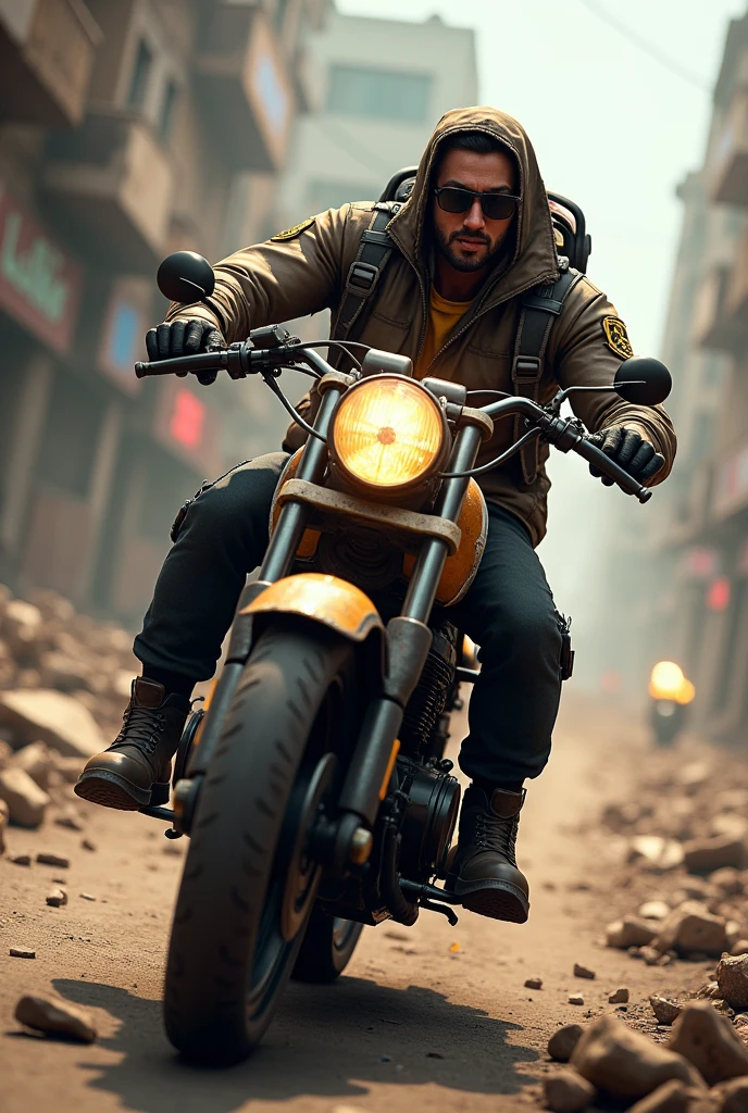 Adam in freefire with bike