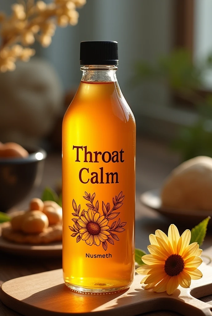 Syrup with name throat calm 