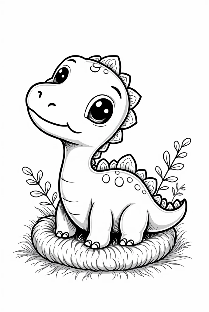 baby dinosaur coloring page