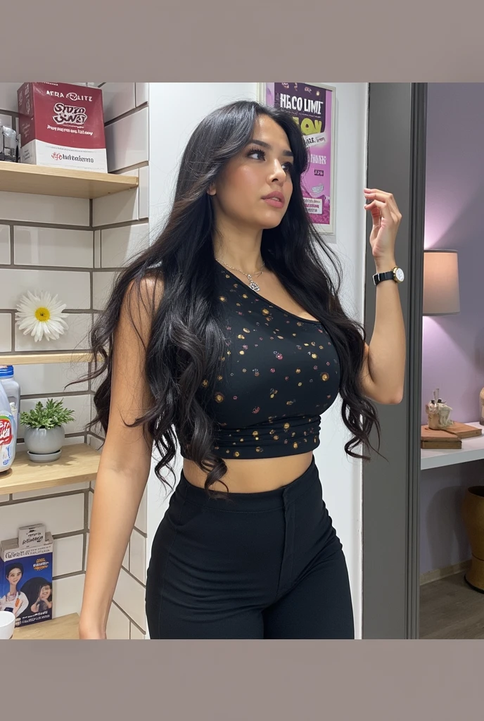 1 Instagram girl dark brown wavy hair 