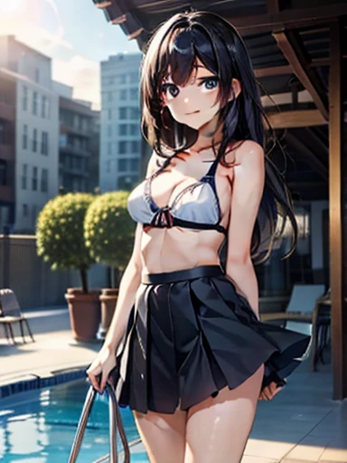 Anime cat-eared girl in bikini with cat ears, shoulder looking, anime drawing by Yang J, pixiv contest winner, serial art, digital anime illustration, kawashi, anime style illustration, anime style 4K, beautiful anime portrait, anime style portrait, anime style artwork, Guweiz style artwork, Anime Illustration, Digital Anime Art, Detailed Digital Anime Art, Beautiful Starry Sky, Fireworks