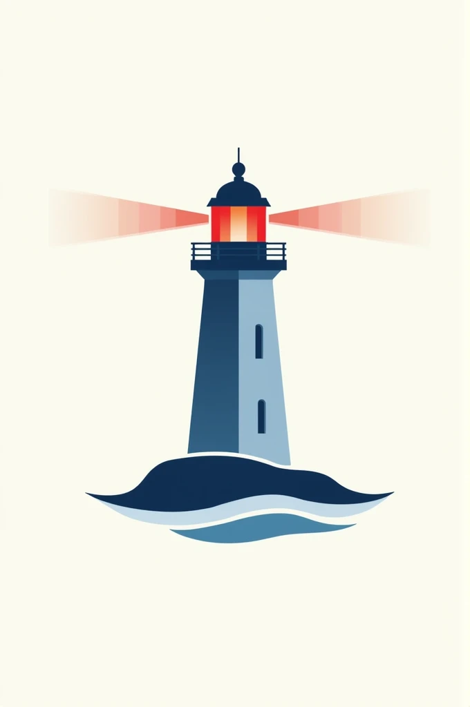 A logo for LightHouse company, It has to have a red and blue headlight