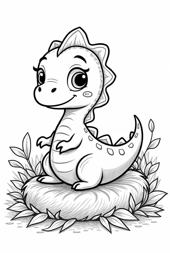 baby dinosaur coloring page