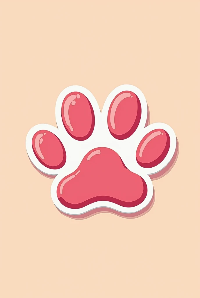 You can create an eye-catching cartoon-style icon of a somewhat simple dog paw print, with a white outline