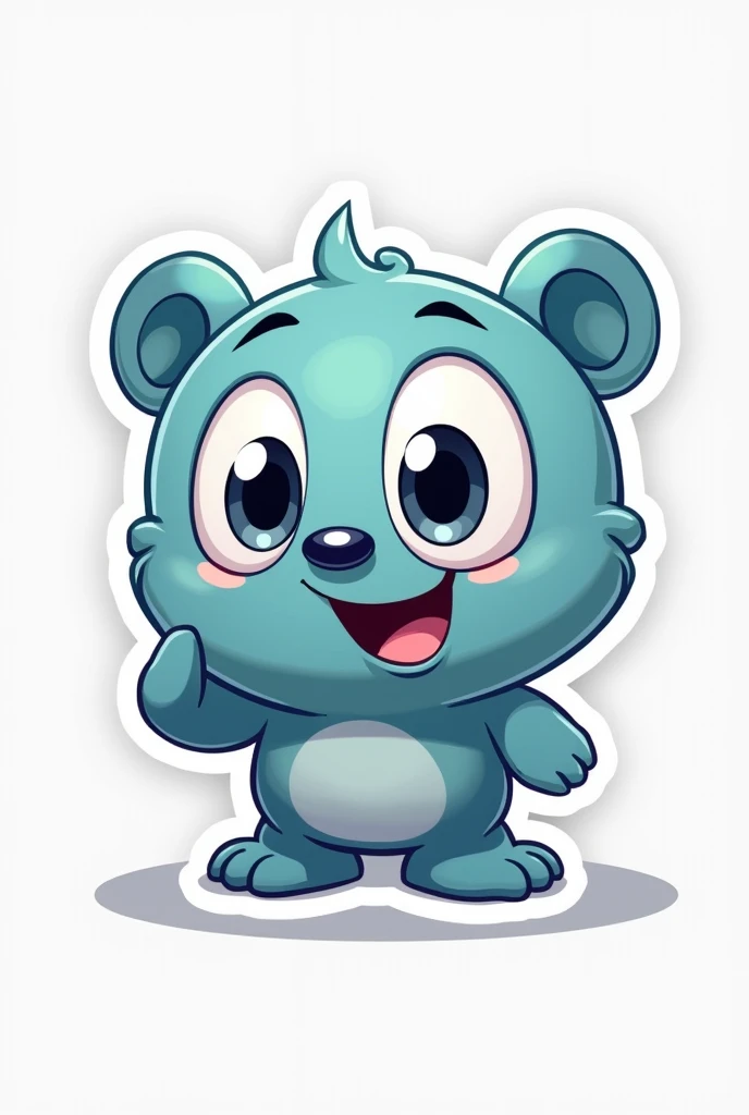 You can create an eye-catching cartoon-style icon with a simple mouse click., with a white outline