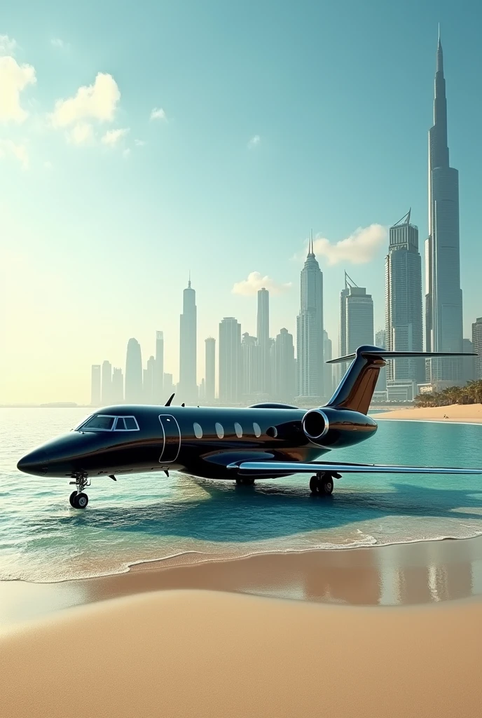 Dubai beach private jet black in Dubai Prince video