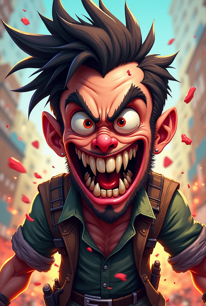 Freefire Character Drawing Cartoon Very Crazy Man