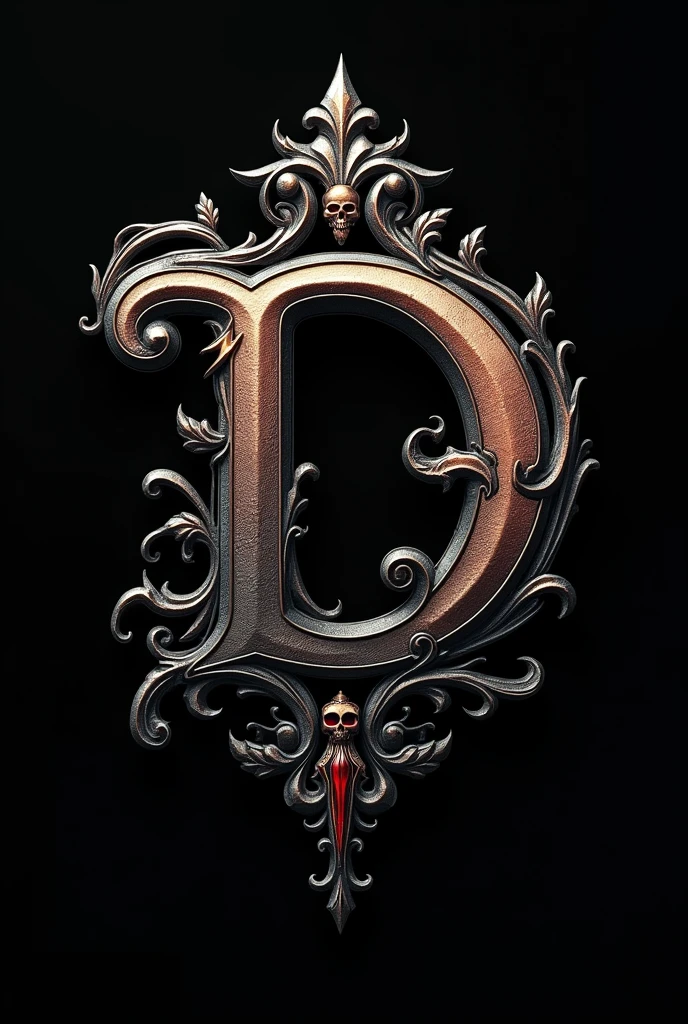 Gothic style logo for my tattoo studio called EL DAVID&#39;S TATTOO . A letter ring