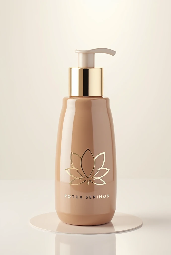 Coffee flavour sugandhit moisturizer bottle with lotus logo on it