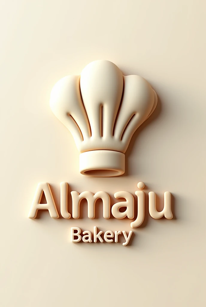 Almaju bakery logo with chef top in 3d