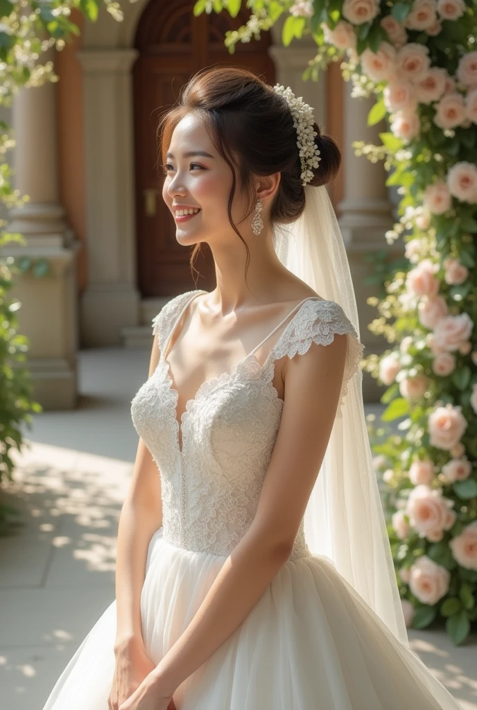 A young and beautiful bride of 4