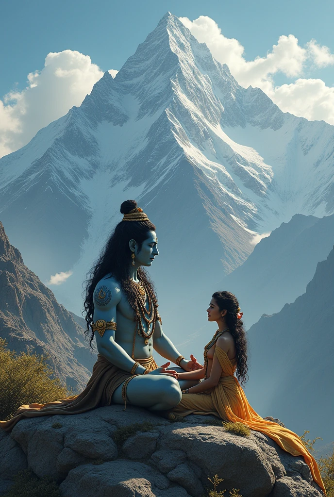Shiv shambo on the kailash parbat with parbati ji