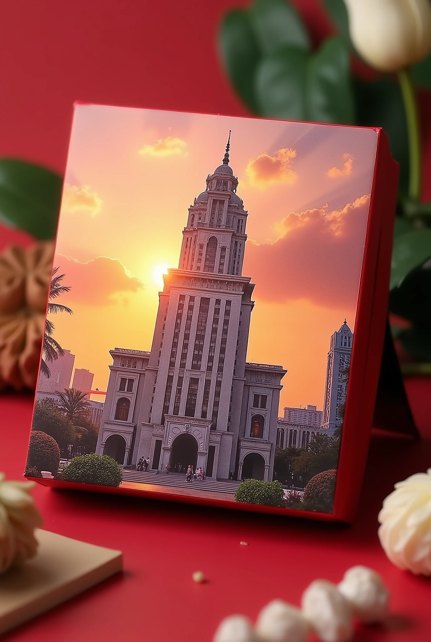 make an adult gift picture with a photo wrapper of the Indonesian capital building