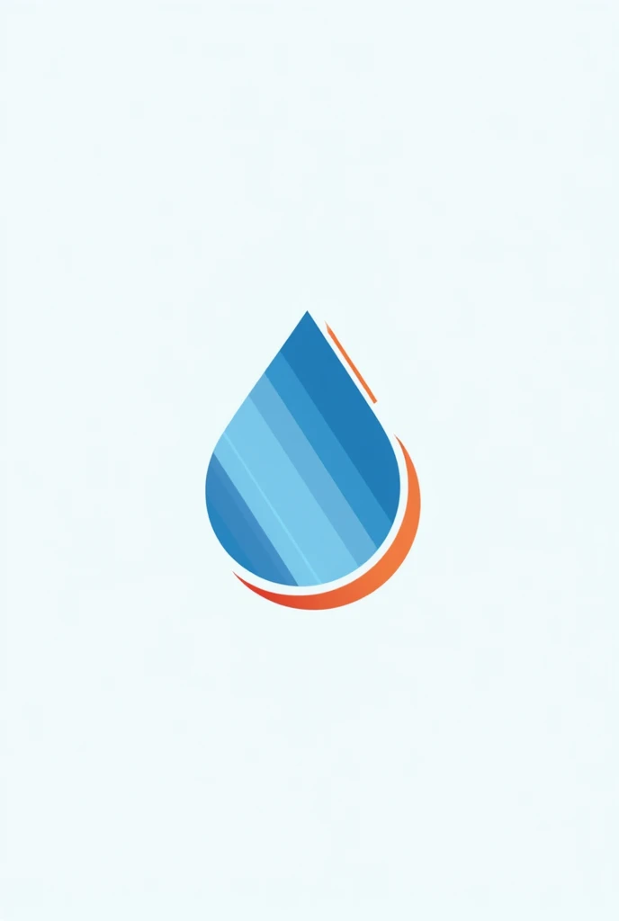 MAKE A LOGO FOR A POTABLE WATER DISTRIBUTION COMPANY, PUT THE NAME RED-HIDRICA, USE THE COLOR BLUE AND ORANGE, Make a simple logo with just the drop and the name of the water network
