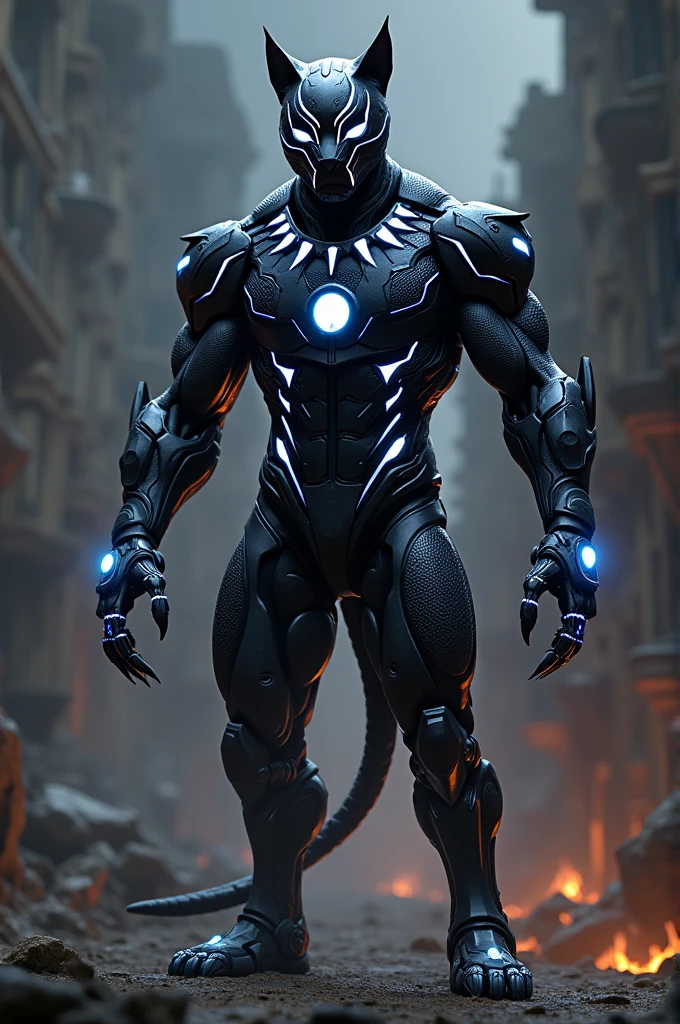 Black panther+ iron man cross breeding 