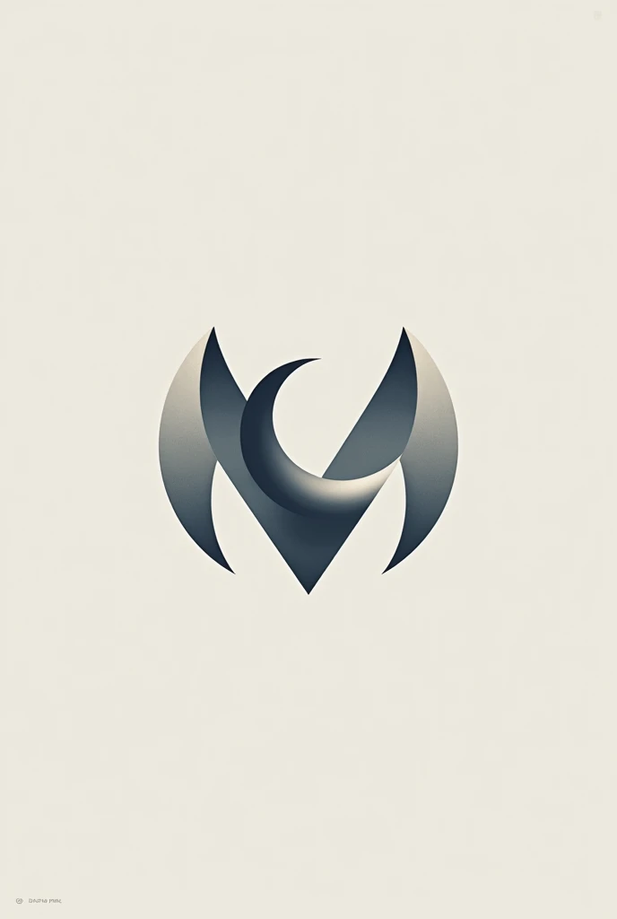 I want a logo that has an M and a moon