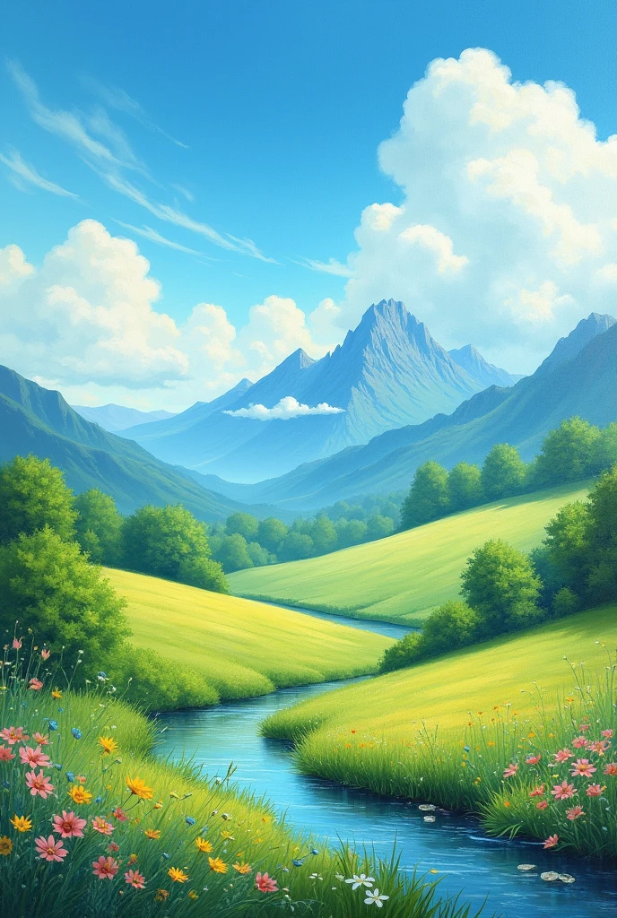 a simple and interesting landscape painting