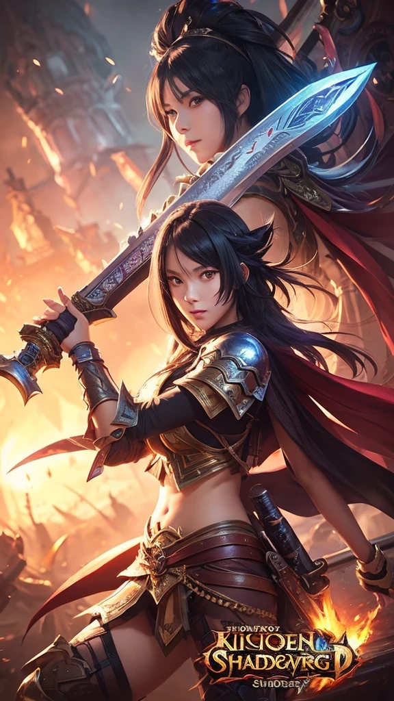 an ipad case with an image of a girl holding a sword and a barrel, from arknights, epic character art, official character art, shadowverse character concept, female character, epic exquisite character art, granblue fantasy, new character, she is holding a sword, splashcreen character art, fantasy character, character artwork, official character illustration, rpg portrait full body, shadowverse style, detailed character art, character splash art, full art illustration, high quality character design, rpg character