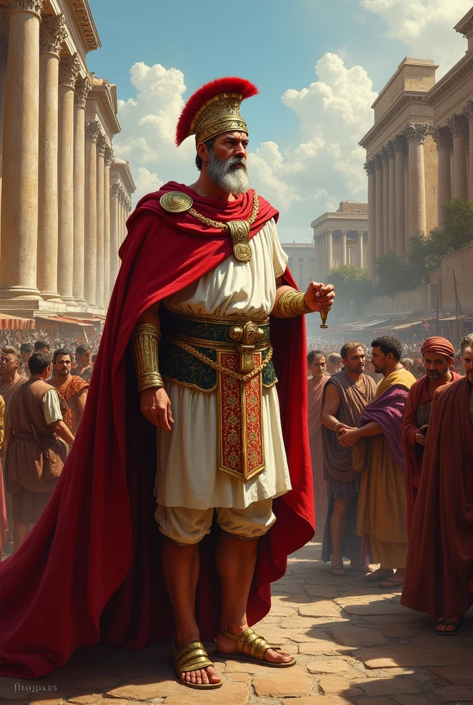 Emperor Trajan in the city of Rome