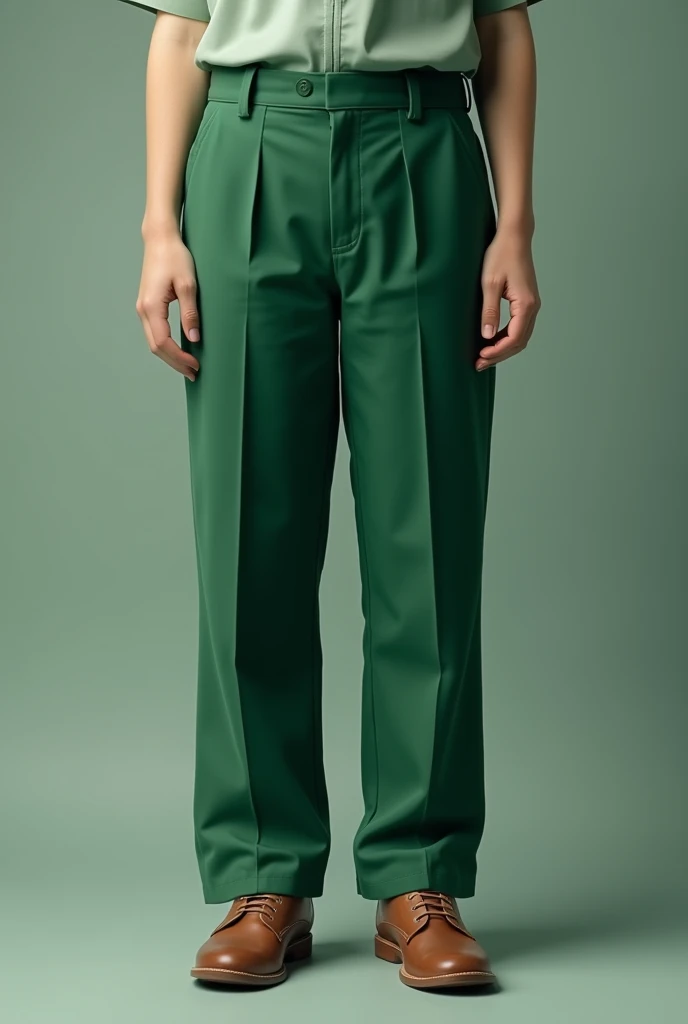 Green school uniform pants