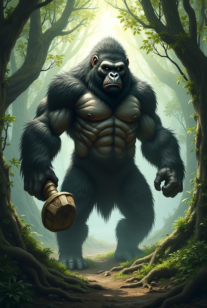 Forest Warrior Half Man Half Gorilla