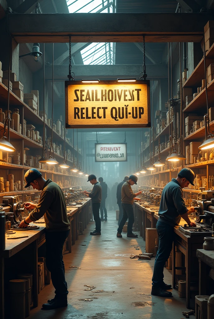 A lathe workshop with a sign that says: @tutoring.ve