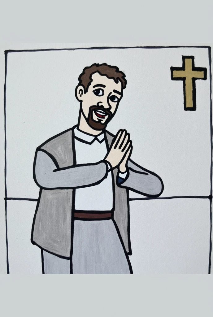 Draw with soft strokes, color and make a catholic background, Disney style, picture in 8k