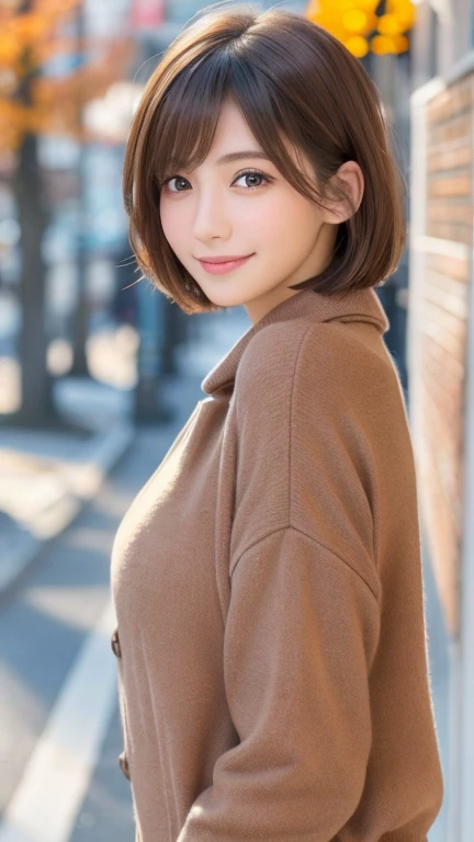(8k, RAW Photos, Highest quality:1.2), (reality, reality的:1.4), (非常に詳細な8kwallpaper)、Sharp focus, Cinema Lighting, 細部までBeautiful Eyes, Asymmetrical bangs, Glowing Skin, Highly detailed skin ,High resolution, Attention to detail, Detailed hairstyle, Detailed beauty face, Hyper Real, Perfect limbs, Perfect Anatomy ,1 Japanese girl,Famous idols of Japan, Perfect female body,smile,short eyelashes,double eyelid,Look straight here,Autumn Coordination、Stand up straight and face me, whole body ,winter,Warm clothes,look straight at me,Streets of Europe、Tabletop、wallpaper、reality的、Bright lighting、Professional Lighting、Face Light Smooth Lighting、Japanese women、Adult、Beautiful woman、action、gravure、Sexy、so beautiful、Beautiful Skin、Beautiful and detailed、Detailed face、slim、moderately、((short hair))、((Brunette Hair))、Brown eyes、Looking into the camera、Small Bust、Cleavage, Pretty face,, smile, Blurred Background, 超High resolution, Backlight, Top-down angle,whole body、Accurate 5 fingers, software , Bony body, Japanese women, One person, Perfect body, 超Detailed face, Detailed lips, Beautiful Eyes, double eyelid, Light brown hair, Asymmetrical hair, Asymmetrical bangs, Messy Hair,
