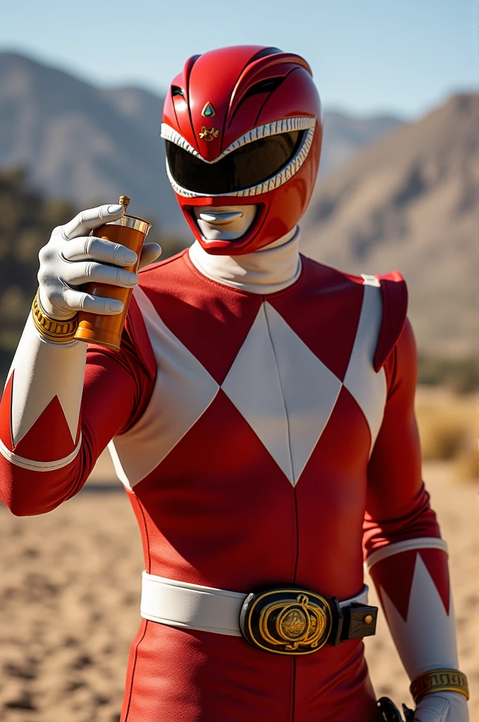Power ranger gaucho con un mate