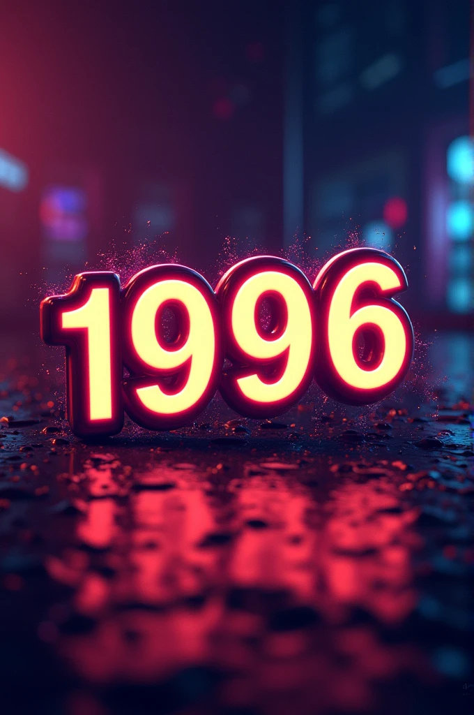 A text that says 1996 in retro style 