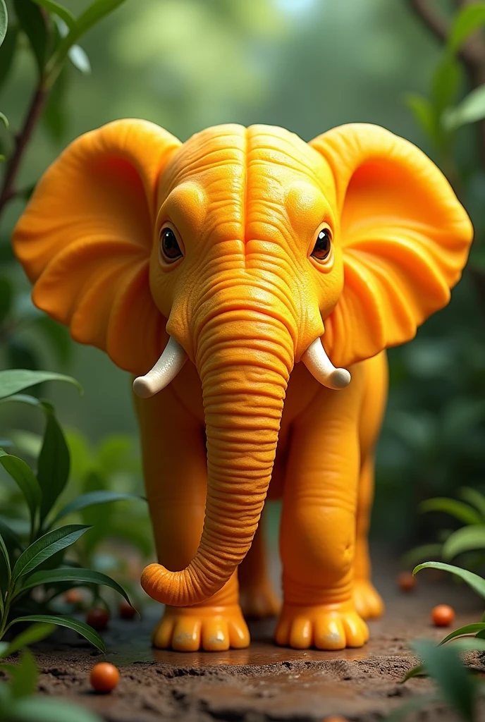 an elephant made of mango
