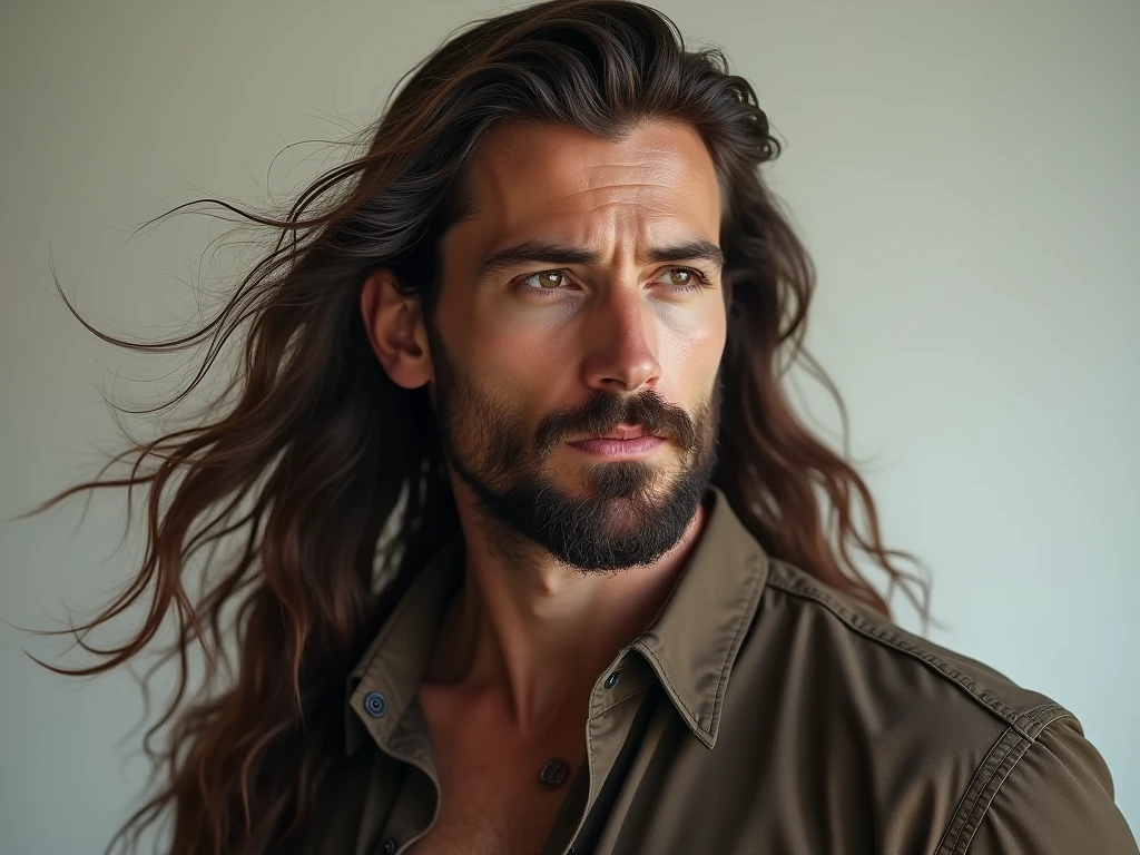 give the man long hair