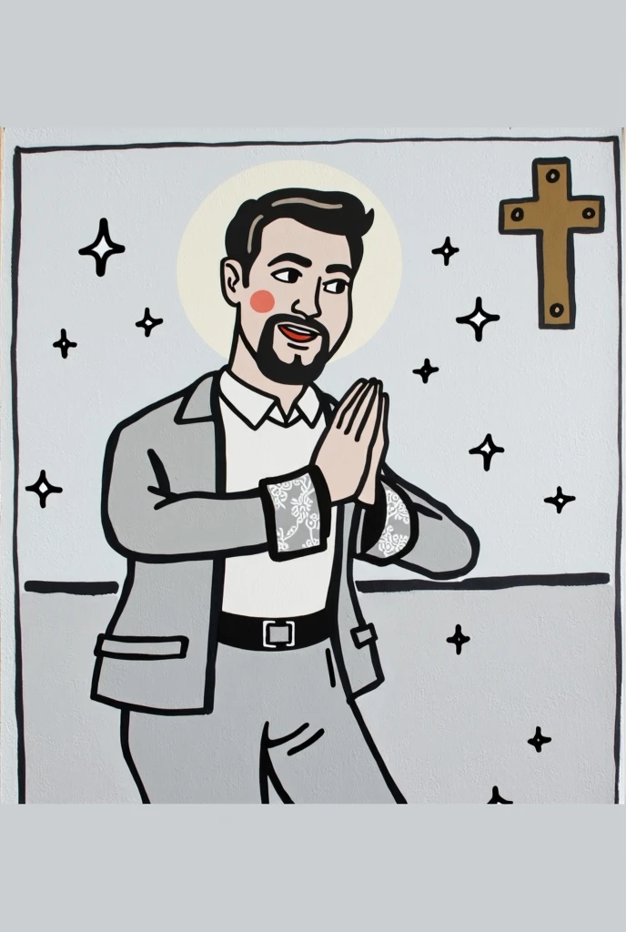 Draw with soft strokes, color and make a catholic background, Disney  style, picture in 8k