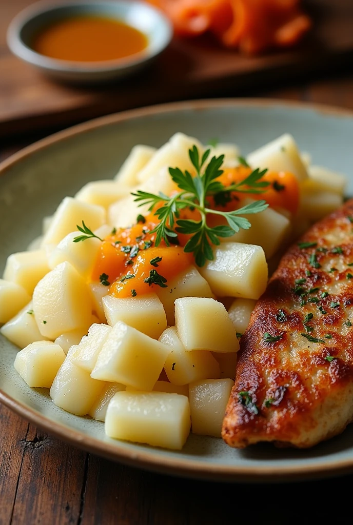 boiled yuca with roasted fish