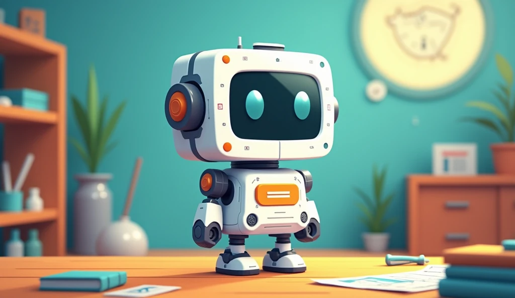 Create a square cartoon robot by learning from its mistakes