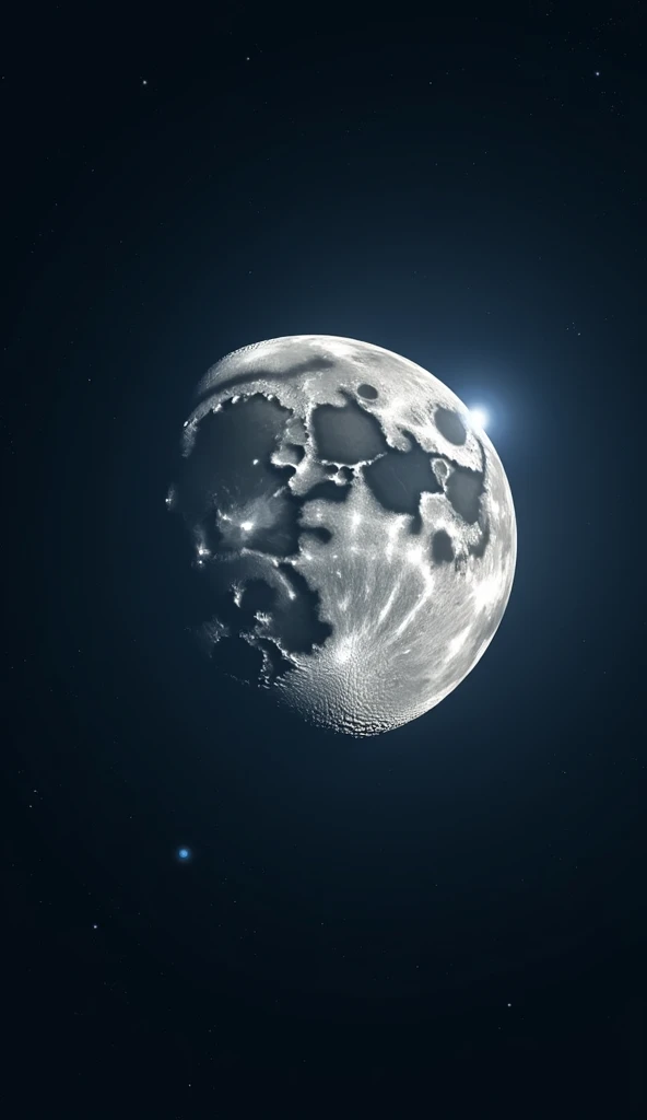 Generate an image of the Moon as seen from Earth, in low exposure, best qualityer