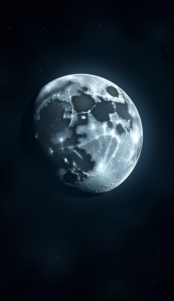 Generate an image of the Moon as seen from Earth, in low exposure, best qualityer 