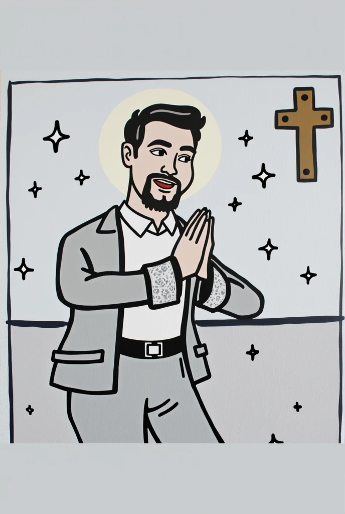 Draw with soft strokes, color and make a catholic background, Disney  style, picture in 8k